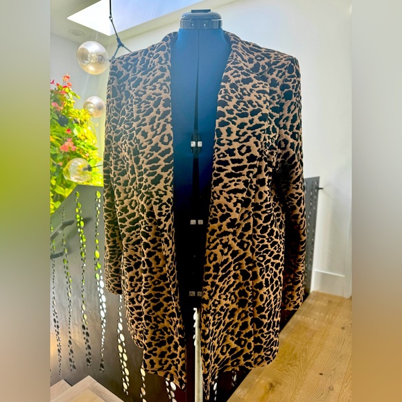 ASOS Animal jacquard stretch jersey jacket - Size 14 - Picture 3 of 6